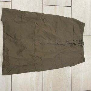 Olive Green cargo Maxi Skirt